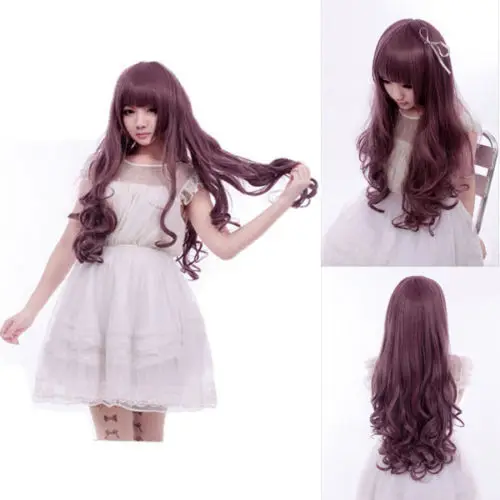 Rh0278 бесплатная доставка мода аниме длинные волнистые волосы ночной клуб лолита