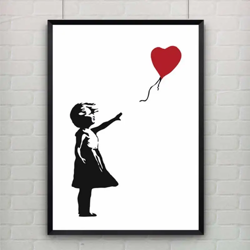 Cartoon Canvas Painting Banksy Canvas Print Balloon Girl Wall Art Canvas Picture for Home Bedroom Wall Decor Painting Unframed
Cartoon Canvas Painting Banksy Canvas Print Balloon Girl Wall Art Canvas Picture for Home Bedroom Wall Decor Painting Unframed
