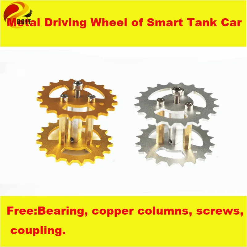 DOIT 2pcs Metal Driving Wheel for Robot Tank Car Chassis, Action Wheel by Caterpillar Remote Control Toys Drive Pulley Tracked Crawler Pedrail DIY RC Toy
DOIT 2pcs Metal Driving Wheel for Robot Tank Car Chassis, Action Wheel by Caterpillar Remote Control Toys Drive Pulley Tracked Crawler Pedrail DIY RC Toy