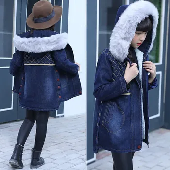 2019 New Winter Girls Denim Jacket Children Plus Velvet Thick Jacket Long Warm Fur Collar Coat Hoodie Jeans Trench
2019 New Winter Girls Denim Jacket Children Plus Velvet Thick Jacket Long Warm Fur Collar Coat Hoodie Jeans Trench