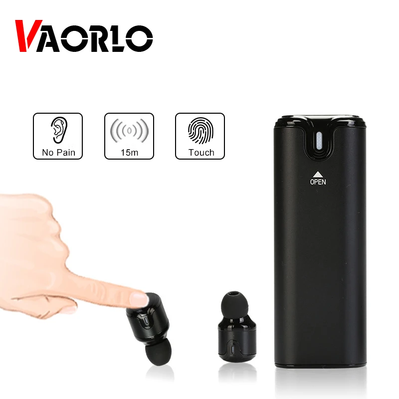 VAORLO TWS Mini Wireless Earphone In-ear Touch Control Stereo Bluetooth Headset With Mic Portable Charge Case Handsfree call
VAORLO TWS Mini Wireless Earphone In-ear Touch Control Stereo Bluetooth Headset With Mic Portable Charge Case Handsfree call