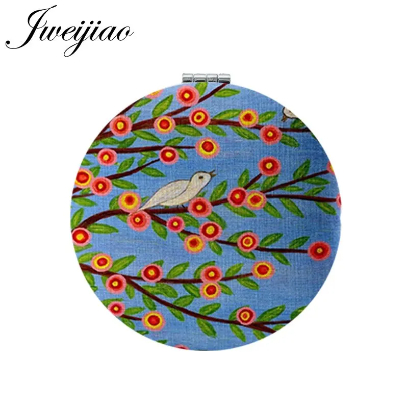 JWEIJIAO Branch Bird TREES Round Makeup Mirror Mini Folding Compact Pocket Mirror 1X/2X Magnifying For Gilrs Beauty Tools
JWEIJIAO Branch Bird TREES Round Makeup Mirror Mini Folding Compact Pocket Mirror 1X/2X Magnifying For Gilrs Beauty Tools