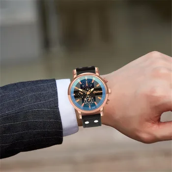 Fashion Leather Men's Quartz Watch Men's Watch Luxury Casual Watch Leather Band Casual Sport Mens Watch Relogios Clock 3.28
Fashion Leather Men's Quartz Watch Men's Watch Luxury Casual Watch Leather Band Casual Sport Mens Watch Relogios Clock 3.28