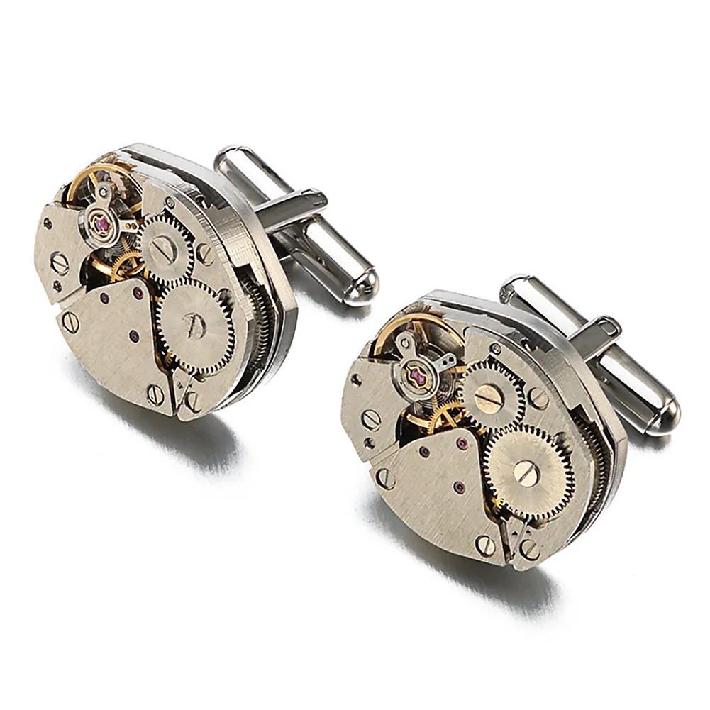 Men Cufflinks Unique Valentines Vintage Clothing Accessories Silver Anniversary High-end Steampunk Festival Watch Movement Gift
Men Cufflinks Unique Valentines Vintage Clothing Accessories Silver Anniversary High-end Steampunk Festival Watch Movement Gift