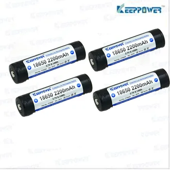 

4 pcs Keeppower 18650 2200mah 3.7V 8.14Wh protected Li-ion rechargeable battery Original P1822K