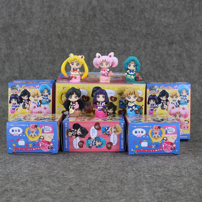 6pcs/set Lovely Sailor Moon Mars Mercury PVC Action Figure Toys Collectible Model Brinquedos Pendents For Girls' Gifts 5cm
6pcs/set Lovely Sailor Moon Mars Mercury PVC Action Figure Toys Collectible Model Brinquedos Pendents For Girls' Gifts 5cm
