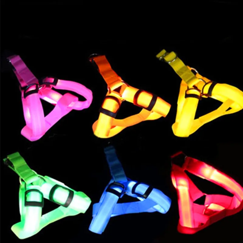 Nylon LED Dog Harness Pet Cat Dog Collar Harness Vest High Quality Safety That Light Up Dog Harness Small /Big/ Large Wholesale
Nylon LED Dog Harness Pet Cat Dog Collar Harness Vest High Quality Safety That Light Up Dog Harness Small /Big/ Large Wholesale