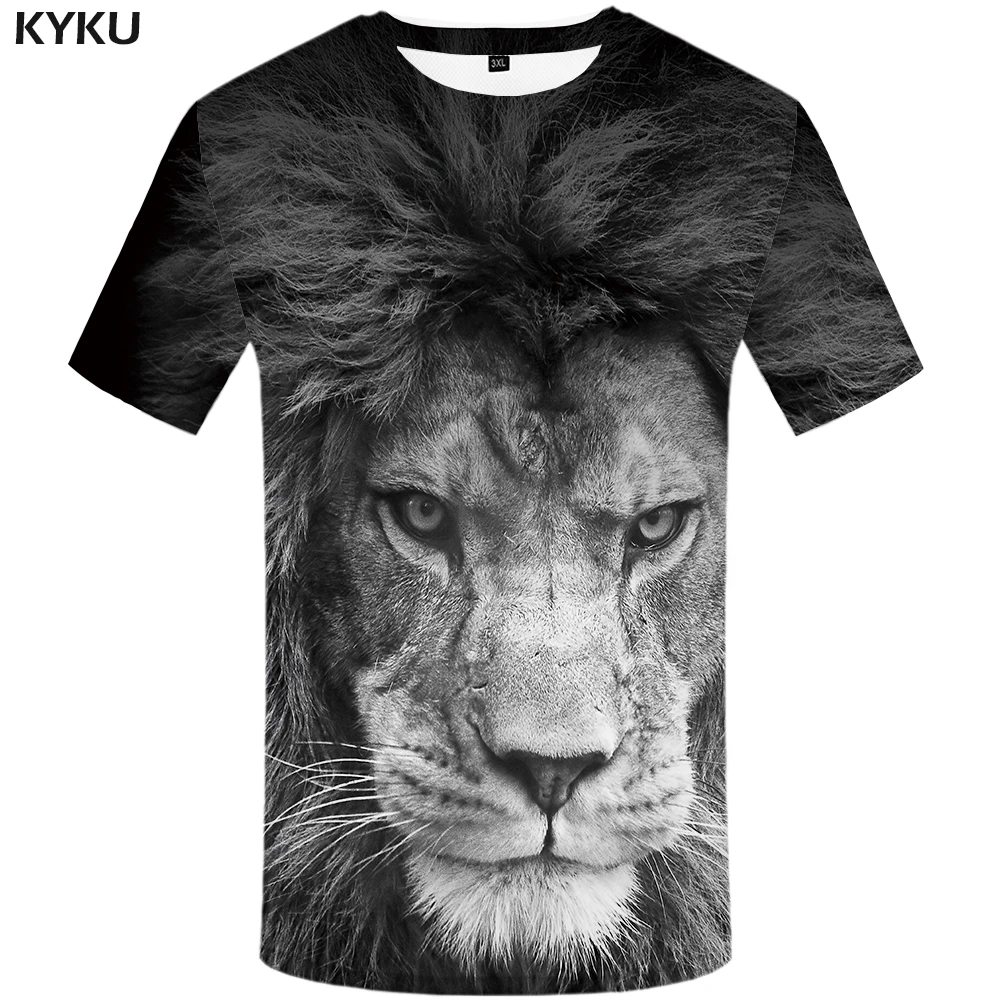 KYKU Brand Lion Shirt Animal T-shirt Black Clothing Funny T Shirts Print 3d T Shirt Men Clothes Summer 2018 Casual Wear New
KYKU Brand Lion Shirt Animal T-shirt Black Clothing Funny T Shirts Print 3d T Shirt Men Clothes Summer 2018 Casual Wear New