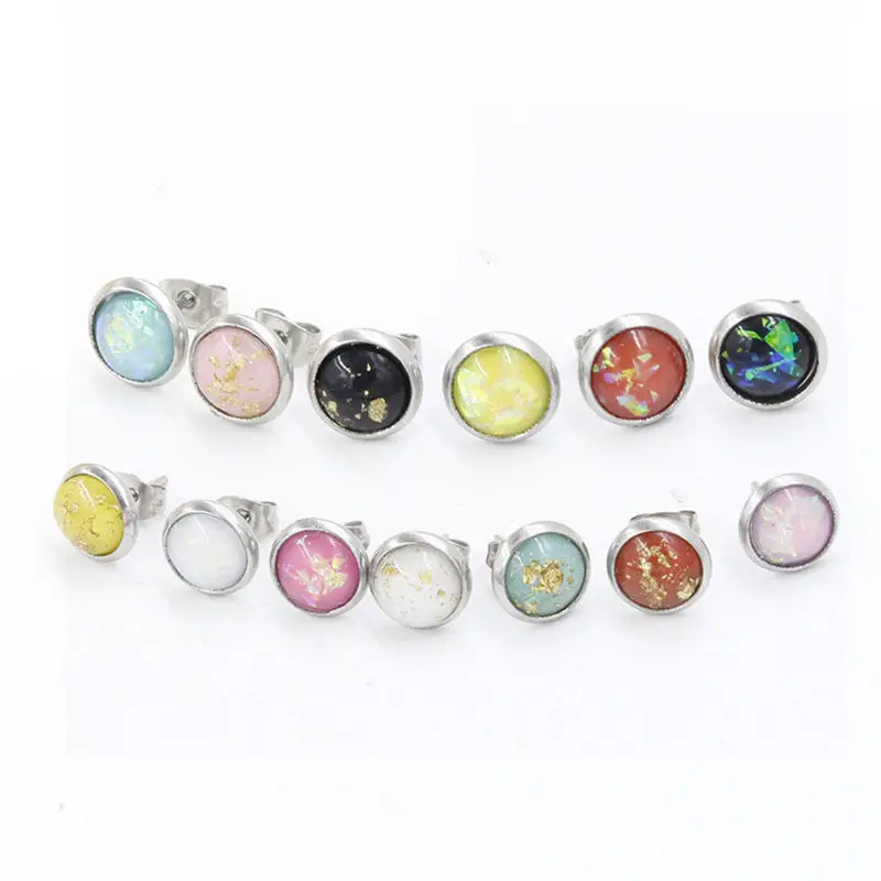 1 Pair Fashion Ear Post Stud Earrings Stainless Steel & Opal Silver Round Foil Jewelry 14mm Dia., Post/ Wire Size: (20 gauge)
1 Pair Fashion Ear Post Stud Earrings Stainless Steel & Opal Silver Round Foil Jewelry 14mm Dia., Post/ Wire Size: (20 gauge)