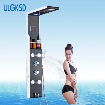 Wall Mounted LED Light Rain Waterfall Shower Panel Faucet Body Massage Jets Shower Faucet Brass Tub Spout Colorful Shower
Wall Mounted LED Light Rain Waterfall Shower Panel Faucet Body Massage Jets Shower Faucet Brass Tub Spout Colorful Shower