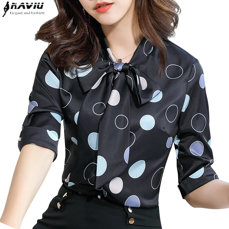 High quality dot shirt women elegant new hlaf sleeve temperament wild retro bow chiffon blouses office ladies plus size tops
High quality dot shirt women elegant new hlaf sleeve temperament wild retro bow chiffon blouses office ladies plus size tops