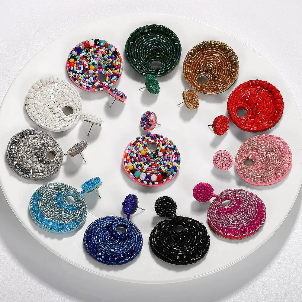 Girlgo Summer Luxury Style Multicolor Round Beaded Drop Earrings Women Pendent Bijoux Statement Earrings Romantic Gifts Jeweley
Girlgo Summer Luxury Style Multicolor Round Beaded Drop Earrings Women Pendent Bijoux Statement Earrings Romantic Gifts Jeweley