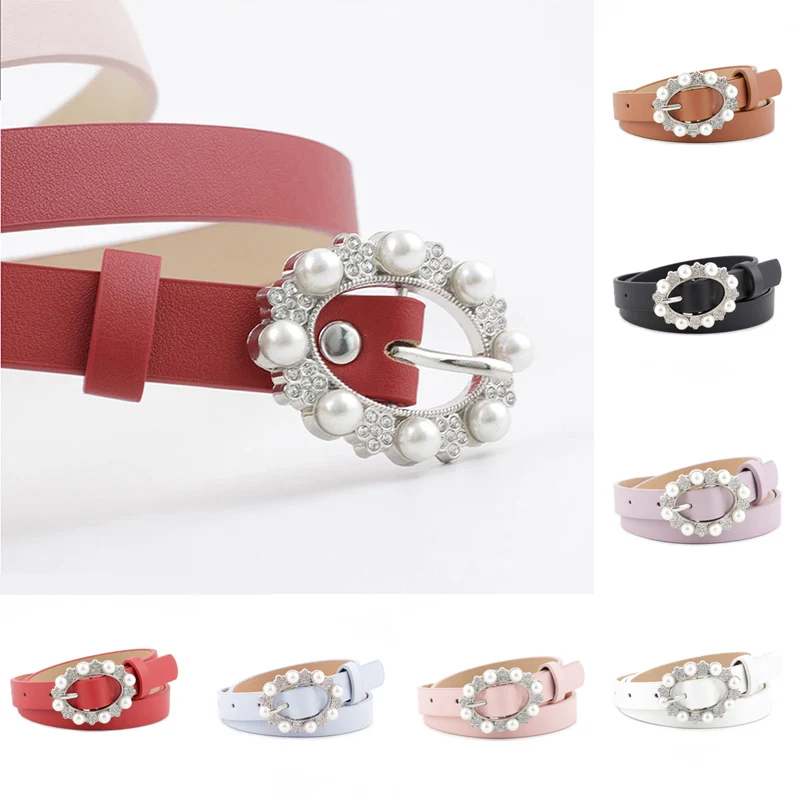 Elegant Big Pearl Buckle PU Leather Belt For Women Waistband Dress Decorative Thin Waistbelt Oval Pin Buckle Belt women's Belt
Elegant Big Pearl Buckle PU Leather Belt For Women Waistband Dress Decorative Thin Waistbelt Oval Pin Buckle Belt women's Belt