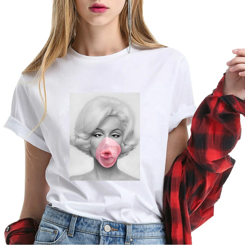 Unisex T Shirt Audrey Hepburn Chewing Gum T-shirt Men/Women 100% Cotton Summer Tops Mona Lisa Humor Tees Vogue Gift T Shirt
Unisex T Shirt Audrey Hepburn Chewing Gum T-shirt Men/Women 100% Cotton Summer Tops Mona Lisa Humor Tees Vogue Gift T Shirt