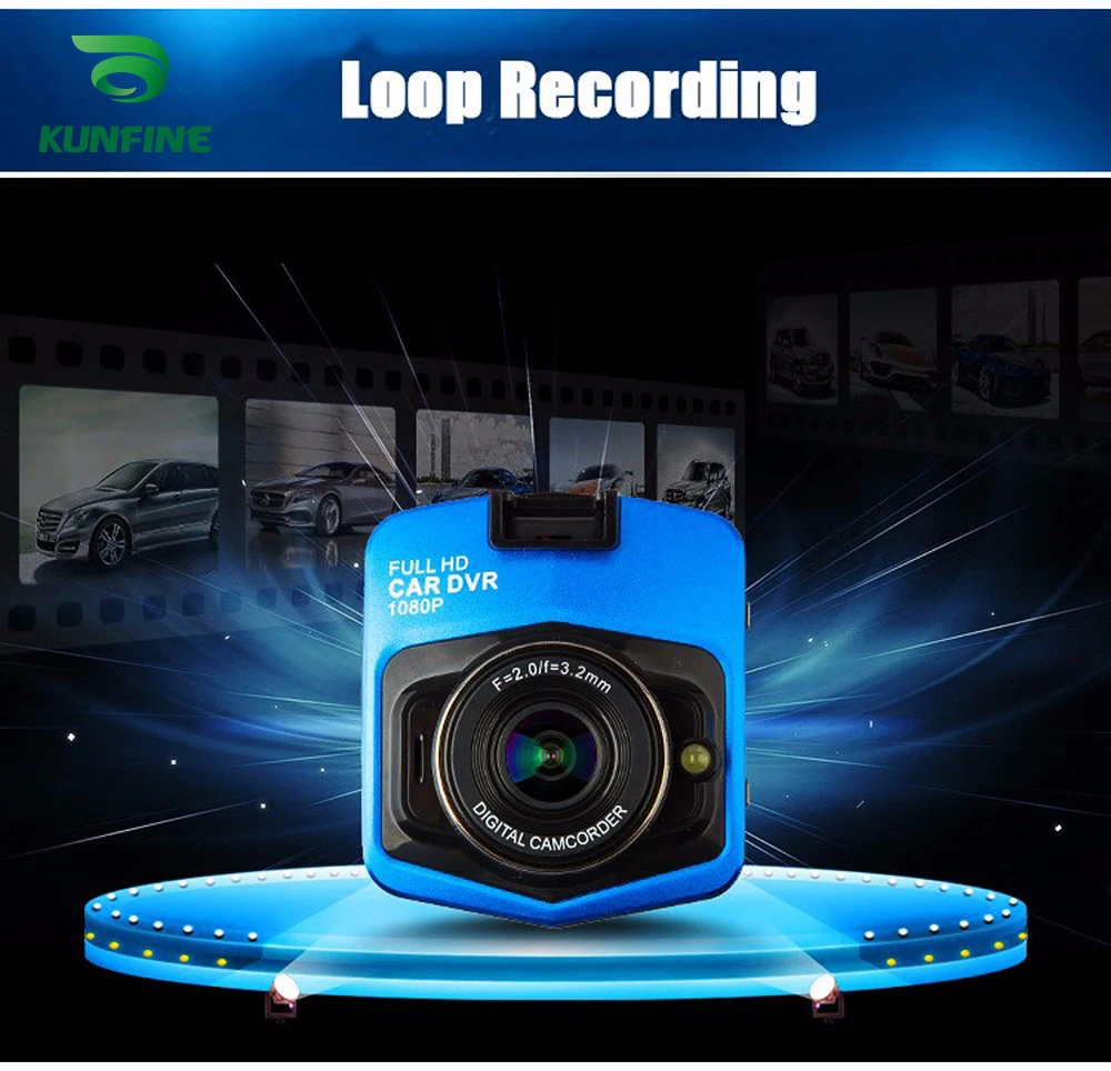 KUNFINE 2.41080P Recording Dash Cam Car DVR G-sensor Night Vision Video Recorder Wide Angle 170 (12)
