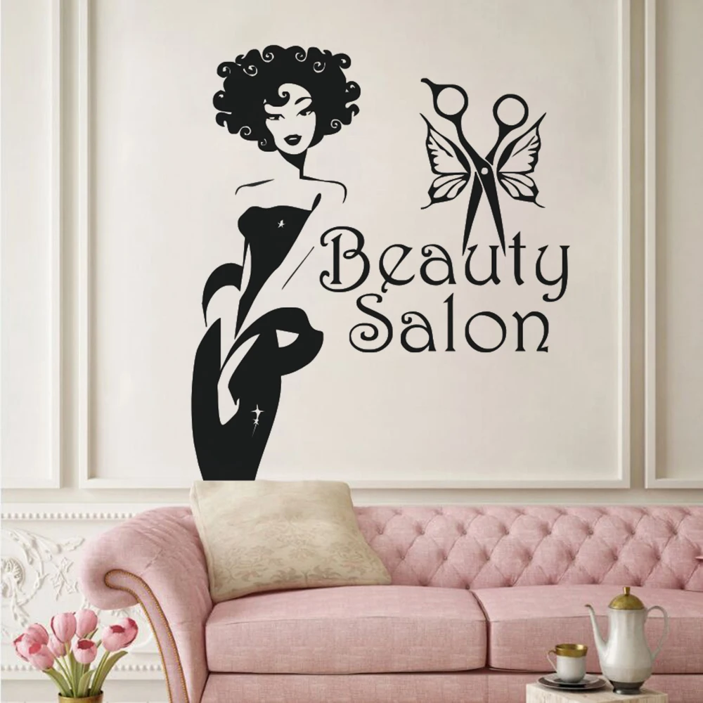 Beauty Salon Logo Window Sticker Beauty Girls Vinyl Wall Decal Butterfly Scissors Wall Art Murals Makeup Studio Decoration AZ659
Beauty Salon Logo Window Sticker Beauty Girls Vinyl Wall Decal Butterfly Scissors Wall Art Murals Makeup Studio Decoration AZ659
