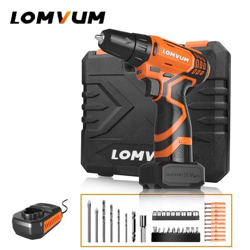 LOMVUM New 12/16/25V Electric Drill Hammer Cordless Drills Lithium-Ion Battery Screw Rotary Tool Mini Magnetic DRILLING DRIVING
LOMVUM New 12/16/25V Electric Drill Hammer Cordless Drills Lithium-Ion Battery Screw Rotary Tool Mini Magnetic DRILLING DRIVING