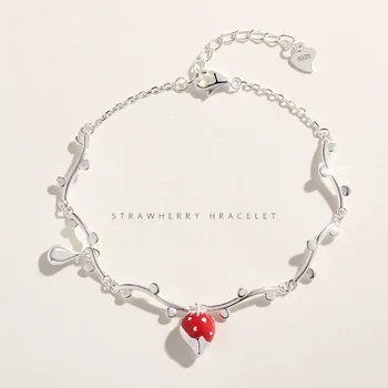 Silvology 925 Sterling Silver Strawberry Bracelet Original Cool Summer Creative Romantic Bracelets For Women 2019 Jewelry Gift
Silvology 925 Sterling Silver Strawberry Bracelet Original Cool Summer Creative Romantic Bracelets For Women 2019 Jewelry Gift
