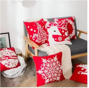 Cotton canvas wool embroidered pillowcase red Christmas pattern cushion cover snowflake pillow cover santa tree
Cotton canvas wool embroidered pillowcase red Christmas pattern cushion cover snowflake pillow cover santa tree