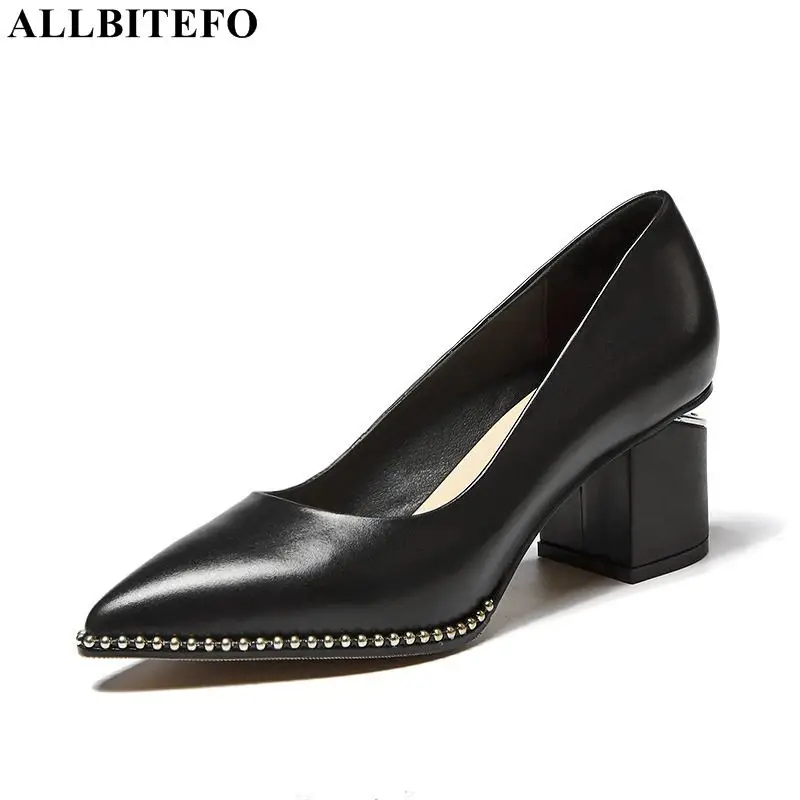 ALLBITEFO soft genuine leather women high heel shoes spring fashion casual girls women's high heels pointed toe heel women shoes
ALLBITEFO soft genuine leather women high heel shoes spring fashion casual girls women's high heels pointed toe heel women shoes