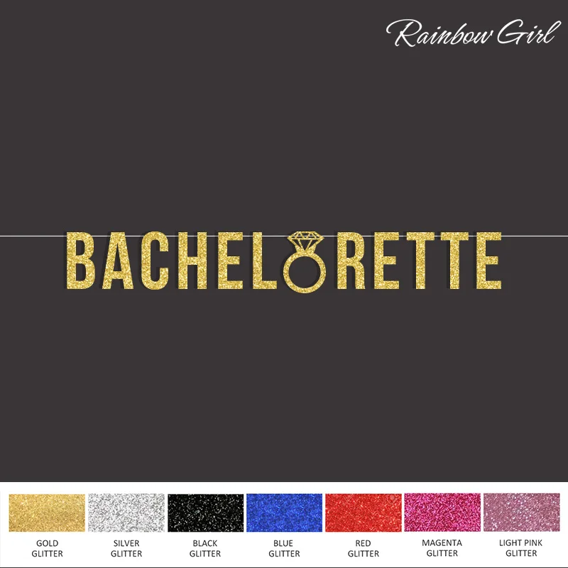 Bachelorette & Ring Banner,4 size and 8 colors Glitter Sign Backdrop,Banner Bridal Shower/Bachelorette Party Decorations Supplie
Bachelorette & Ring Banner,4 size and 8 colors Glitter Sign Backdrop,Banner Bridal Shower/Bachelorette Party Decorations Supplie
