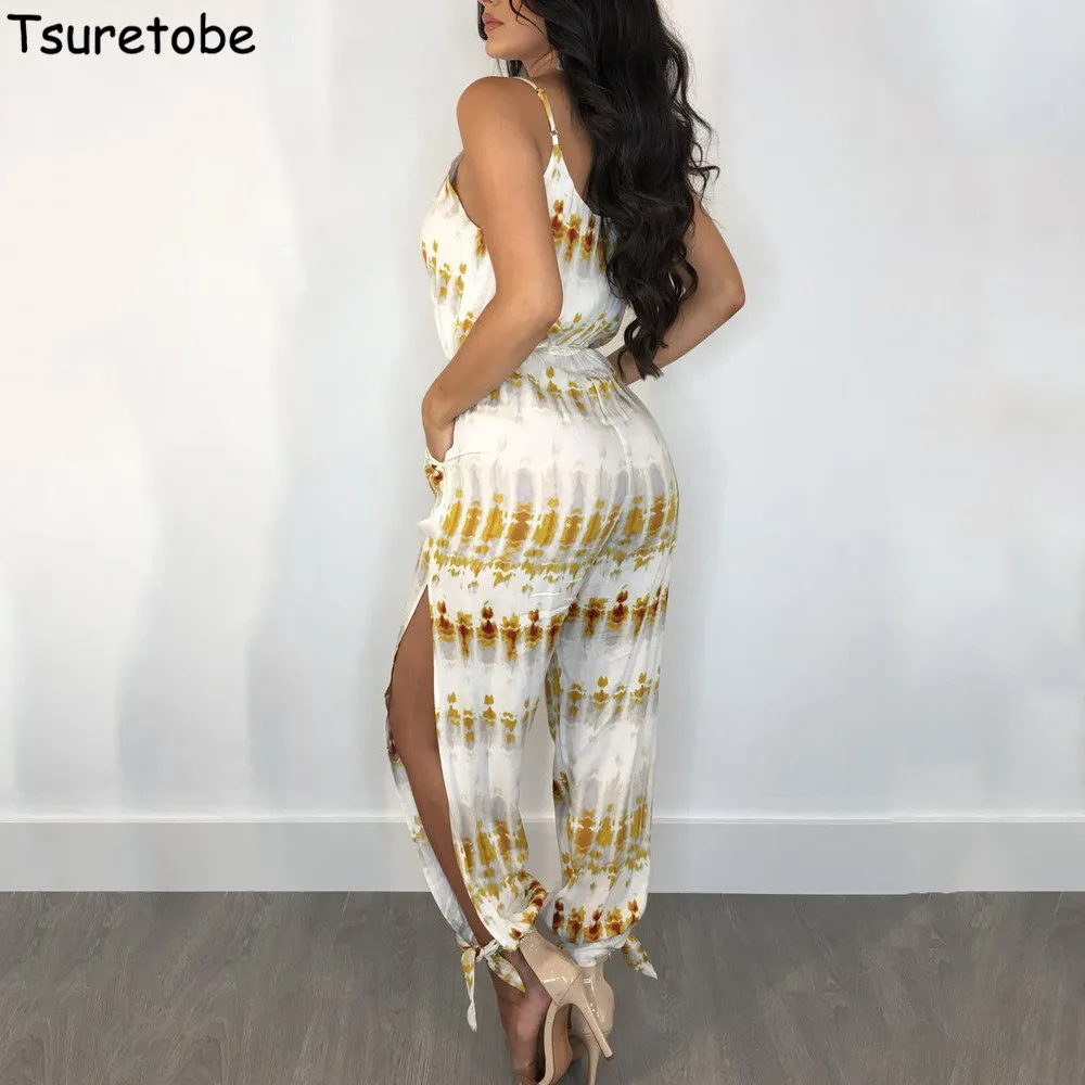 Tsuretobe New Printed Fashion Wide Leg Jumpsuit Women Spaghetti Strap Bodycon Sexy Jumpsuit Bifurcation Bandage Casual Jumpsuit
Tsuretobe New Printed Fashion Wide Leg Jumpsuit Women Spaghetti Strap Bodycon Sexy Jumpsuit Bifurcation Bandage Casual Jumpsuit