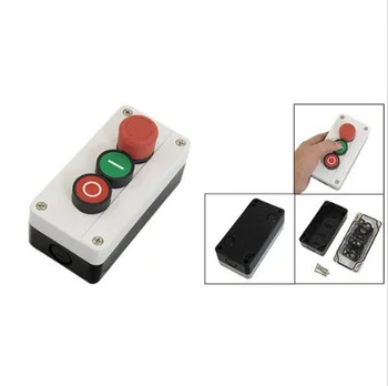 600V 10A Momentary 1NO Green 1NC Red Sign Flat PushButton 1NC Maintain Latching Red Emergency Stop PushButton Switch Station Box
600V 10A Momentary 1NO Green 1NC Red Sign Flat PushButton 1NC Maintain Latching Red Emergency Stop PushButton Switch Station Box