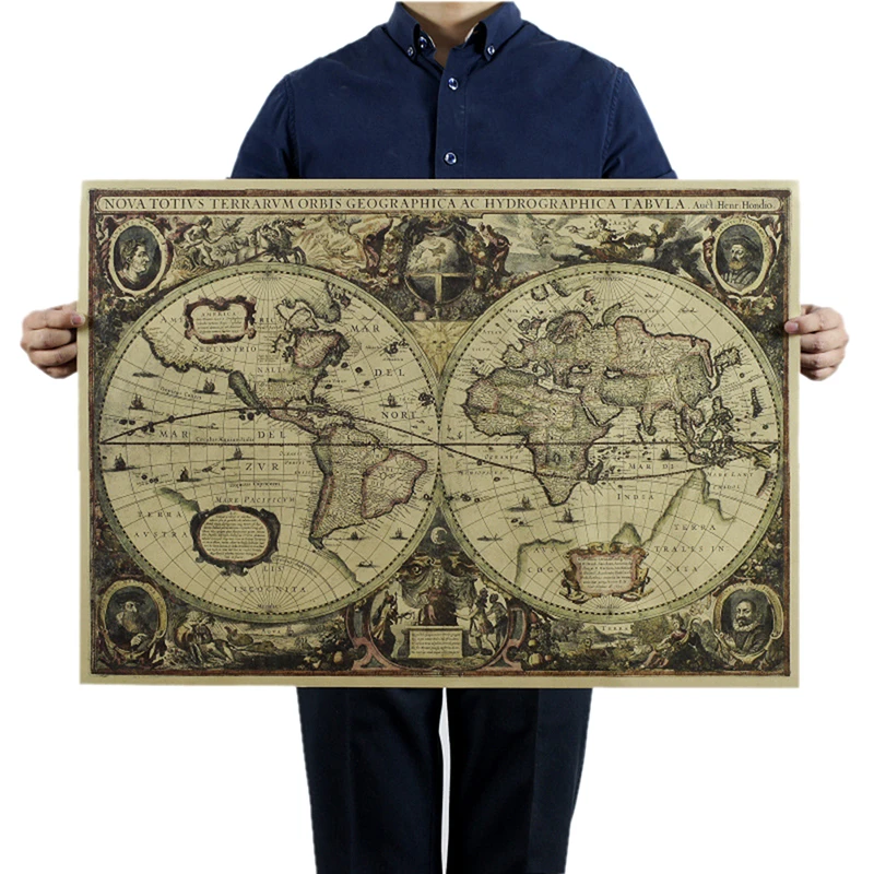 Vintage Kraft Paper Poster Wall Chart Sticker Retro World Map Nautical Ocean Map Antique Home Decor Map World
Vintage Kraft Paper Poster Wall Chart Sticker Retro World Map Nautical Ocean Map Antique Home Decor Map World
