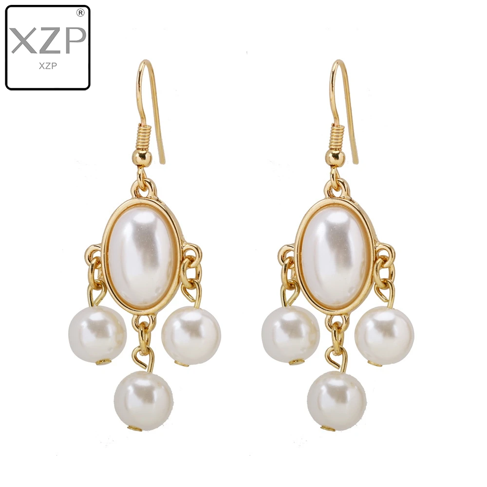 XZP Vintage Wedding Pearl Jewelry Accessories Gold Color Pearl Drop Dangle Earrings Elegant Crystals Hook Earrings For Women
XZP Vintage Wedding Pearl Jewelry Accessories Gold Color Pearl Drop Dangle Earrings Elegant Crystals Hook Earrings For Women