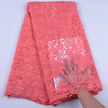 Embroidered Nigerian Laces Fabric Bridal High Quality French Tulle Lace Fabric With Stones For Party Dress 5 Yards A1629
Embroidered Nigerian Laces Fabric Bridal High Quality French Tulle Lace Fabric With Stones For Party Dress 5 Yards A1629