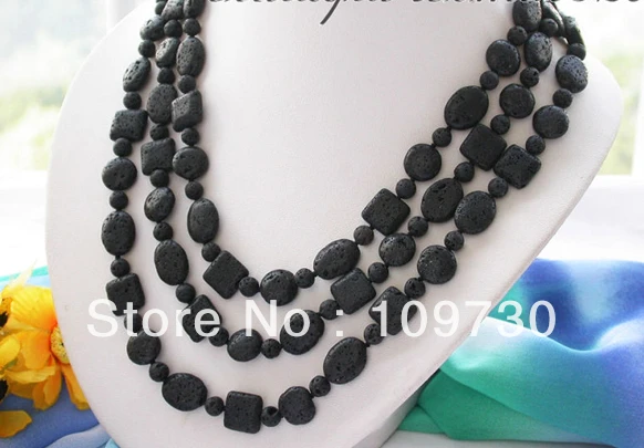Jewelry 002152 Long 60" round coin ellipse square black nature IgneousRock bead necklace
Jewelry 002152 Long 60" round coin ellipse square black nature IgneousRock bead necklace