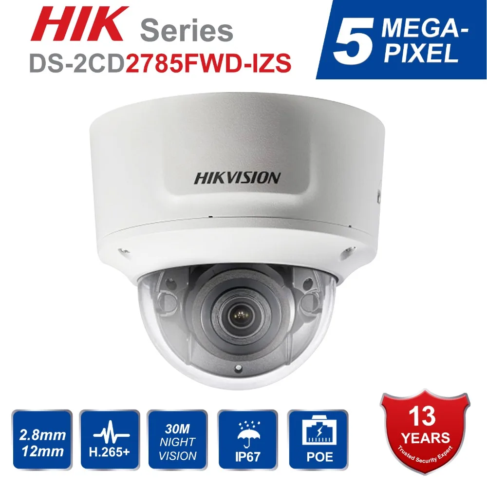 Hikvision Original Vari-focal 2.8-12mm Dome IP Camera DS-2CD2785FWD-IZS 8MPVideo POE CCTV Surveillance Camera H.265 IR 30m
Hikvision Original Vari-focal 2.8-12mm Dome IP Camera DS-2CD2785FWD-IZS 8MPVideo POE CCTV Surveillance Camera H.265 IR 30m