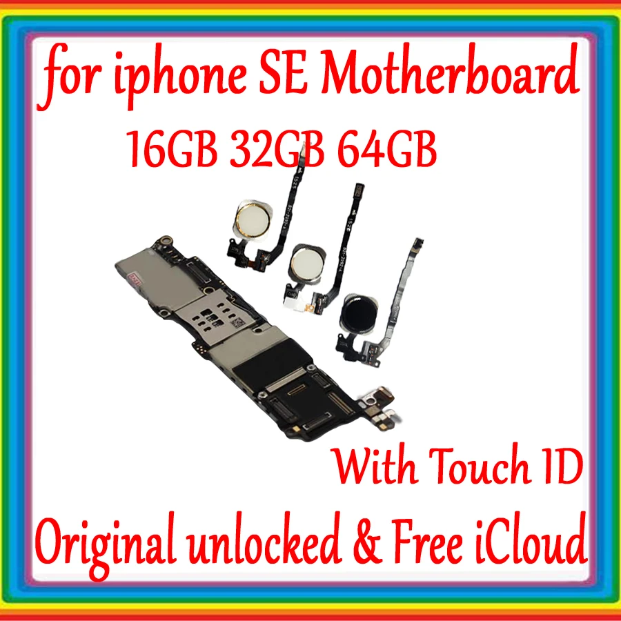Original unlocked for iphone 5SE SE Motherboard 16GB / 32GB / 64GB for iphone SE Logic board With Touch ID/ Without Touch ID
Original unlocked for iphone 5SE SE Motherboard 16GB / 32GB / 64GB for iphone SE Logic board With Touch ID/ Without Touch ID