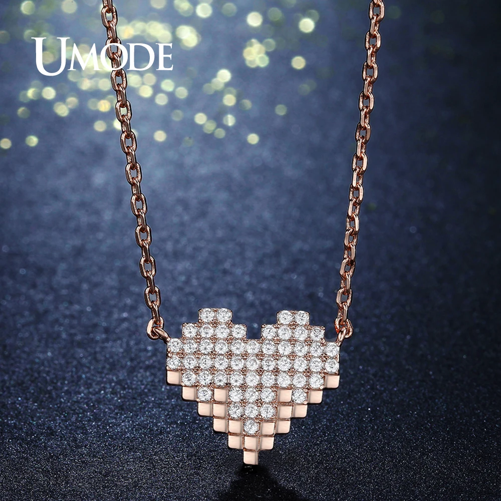 UMODE Special Design Heart CZ Stone Necklace & Pendant Rose Gold Color Fashion Jewerly for Women and Girlfriend in Love AUN0239A
UMODE Special Design Heart CZ Stone Necklace & Pendant Rose Gold Color Fashion Jewerly for Women and Girlfriend in Love AUN0239A
