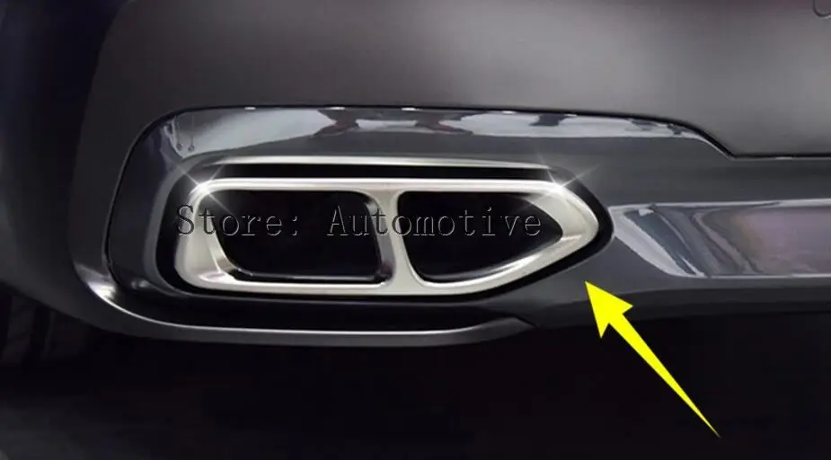2pcs Exhaust Cover Trim For BMW 7 Series G11 G12 730 740 750li 2016 2017 Car-Styling 304 Stainless Steel High Quality Accessory
2pcs Exhaust Cover Trim For BMW 7 Series G11 G12 730 740 750li 2016 2017 Car-Styling 304 Stainless Steel High Quality Accessory