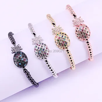 10Pcs Girl Women Charm Adjustable Weave Bracelet Micro Pave CZ Pineapple and Round Copper Beaded Braiding Macrame Bracelets
10Pcs Girl Women Charm Adjustable Weave Bracelet Micro Pave CZ Pineapple and Round Copper Beaded Braiding Macrame Bracelets