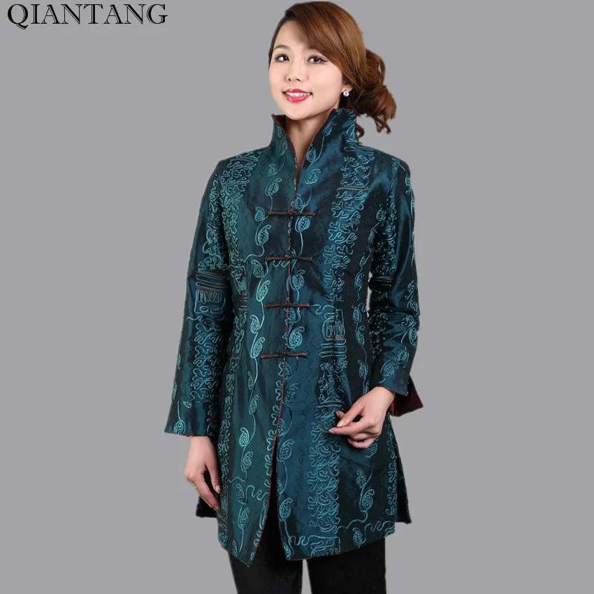 Stylish Green Female Silk Satin Jacket Embroidery Coat Spring Autumn Plus Size S M L XL XXL XXXL 4XL 5XL Mujer Chaqueta Mny001G
Stylish Green Female Silk Satin Jacket Embroidery Coat Spring Autumn Plus Size S M L XL XXL XXXL 4XL 5XL Mujer Chaqueta Mny001G