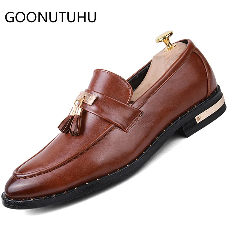 Fashion men's shoes casual leather loafers male classic brown or black slip on shoe man comfortable party shoes for men hot sale
Fashion men's shoes casual leather loafers male classic brown or black slip on shoe man comfortable party shoes for men hot sale