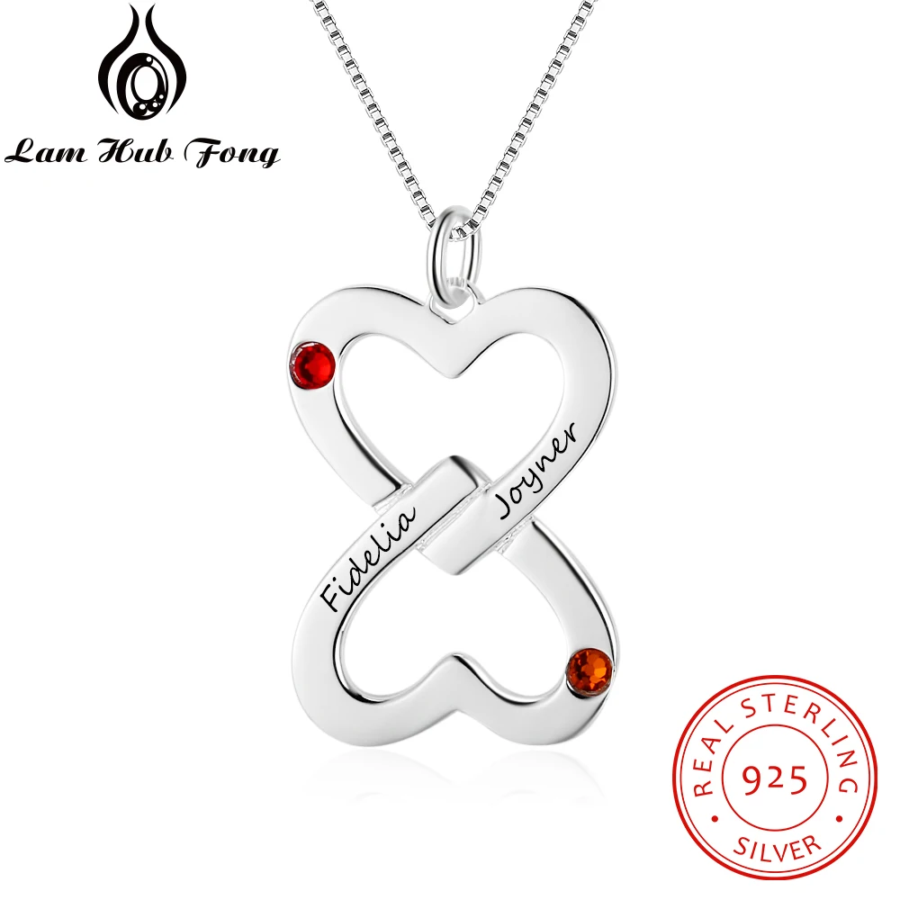 Personalized Necklaces 925 Sterling Silver Heart to heart Shape Pendants Engrave Name Necklaces Birthstone DIY lover's Gift
Personalized Necklaces 925 Sterling Silver Heart to heart Shape Pendants Engrave Name Necklaces Birthstone DIY lover's Gift