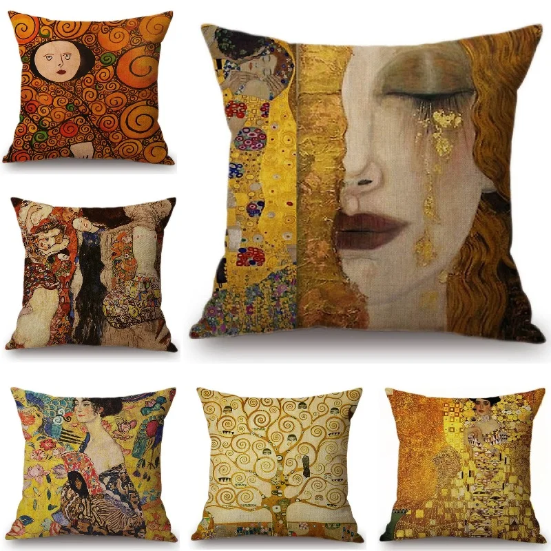 Gustav Klimt Art Gallery Printed Cushion Cover Home Decoration Pillow Case Luxury Decorative Sofa Car Throw Pillow
Gustav Klimt Art Gallery Printed Cushion Cover Home Decoration Pillow Case Luxury Decorative Sofa Car Throw Pillow