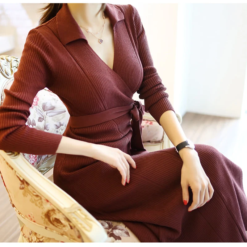 HIGH QUALITY Newest Fashion 2019 Spring New Women Bandage Dress Long Sleeve V-Neck High Waist Knitted Dresses Christmas Dress
HIGH QUALITY Newest Fashion 2019 Spring New Women Bandage Dress Long Sleeve V-Neck High Waist Knitted Dresses Christmas Dress