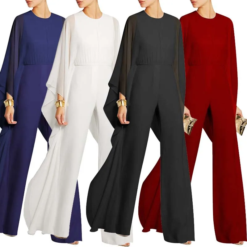 Spot! Queen section jumpsuit women's wide-leg pants Chiffon stitching jumpsuit Fashion sexy flowing ruffled jumpsuit street hips
Spot! Queen section jumpsuit women's wide-leg pants Chiffon stitching jumpsuit Fashion sexy flowing ruffled jumpsuit street hips