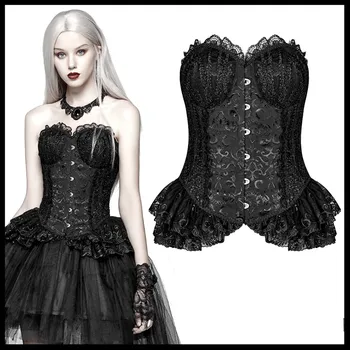 PUNK RAVE Women Gothic Lolita Black Elf Tops Fashion Steampunk Sexy Lace Corset Evening Party Women Dress Shirt
PUNK RAVE Women Gothic Lolita Black Elf Tops Fashion Steampunk Sexy Lace Corset Evening Party Women Dress Shirt