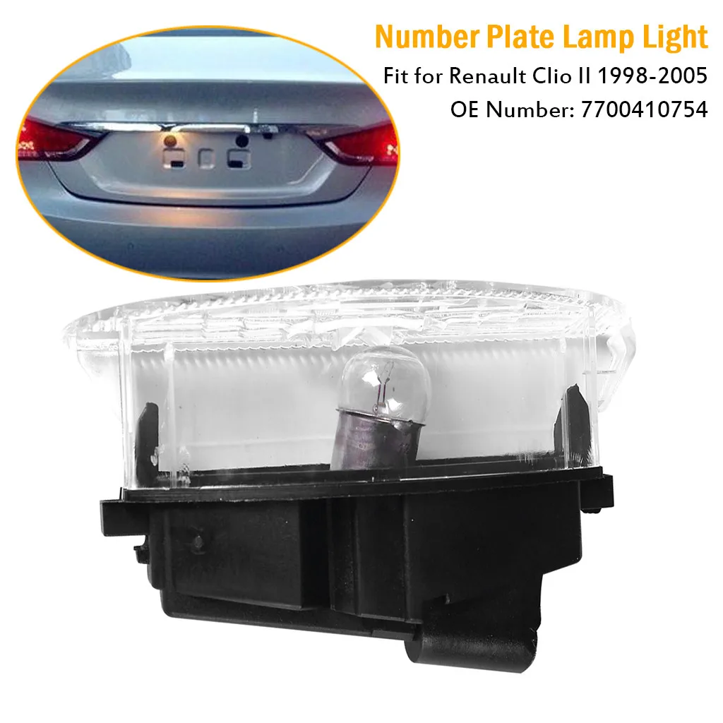 License Plate Frame Number Plate Lamp Light 2019 Bulb Signal Lights Illumination ABS Easy installfor Renault Clio II 1998-2005
License Plate Frame Number Plate Lamp Light 2019 Bulb Signal Lights Illumination ABS Easy installfor Renault Clio II 1998-2005