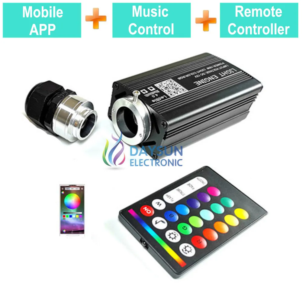 New Led Fiber Optic for Car 16W RGBW Light Engine + Remote Controller + Music Activated + Mobile APP Function
New Led Fiber Optic for Car 16W RGBW Light Engine + Remote Controller + Music Activated + Mobile APP Function