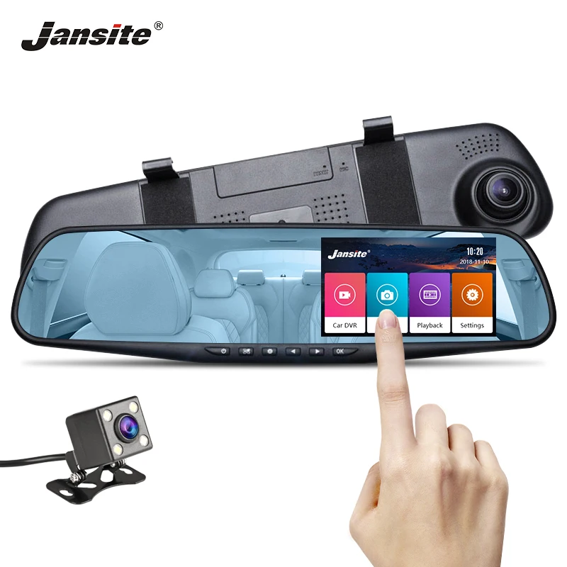 Jansite Car DVR Dual Lens Touch Screen FHD Car Camera Video Recorder Rearview Mirror With Rear view DVR Dashcam Auto Registrator
Jansite Car DVR Dual Lens Touch Screen FHD Car Camera Video Recorder Rearview Mirror With Rear view DVR Dashcam Auto Registrator