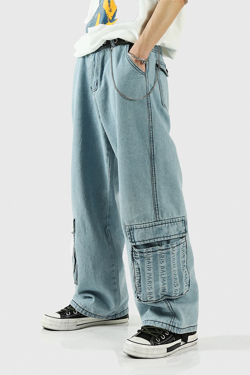 Plus Size Oversized Loose Baggy Men Woman Letter Print Pocket Straight Denim Pant Streetwear Hip Hop Jeans Harajuku Korean Japan
Plus Size Oversized Loose Baggy Men Woman Letter Print Pocket Straight Denim Pant Streetwear Hip Hop Jeans Harajuku Korean Japan