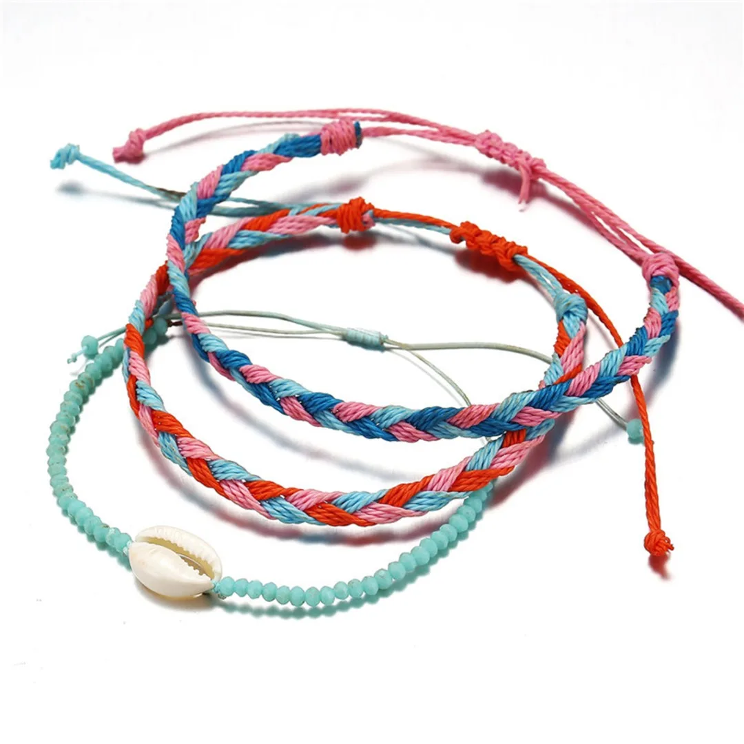 3Pcs/set Women Men Creative Shell Handmade Bracelet Set Summer Boho Mix Color Woven Rope Chain Bangle Trendy Anklet Foot Jewelry
3Pcs/set Women Men Creative Shell Handmade Bracelet Set Summer Boho Mix Color Woven Rope Chain Bangle Trendy Anklet Foot Jewelry
