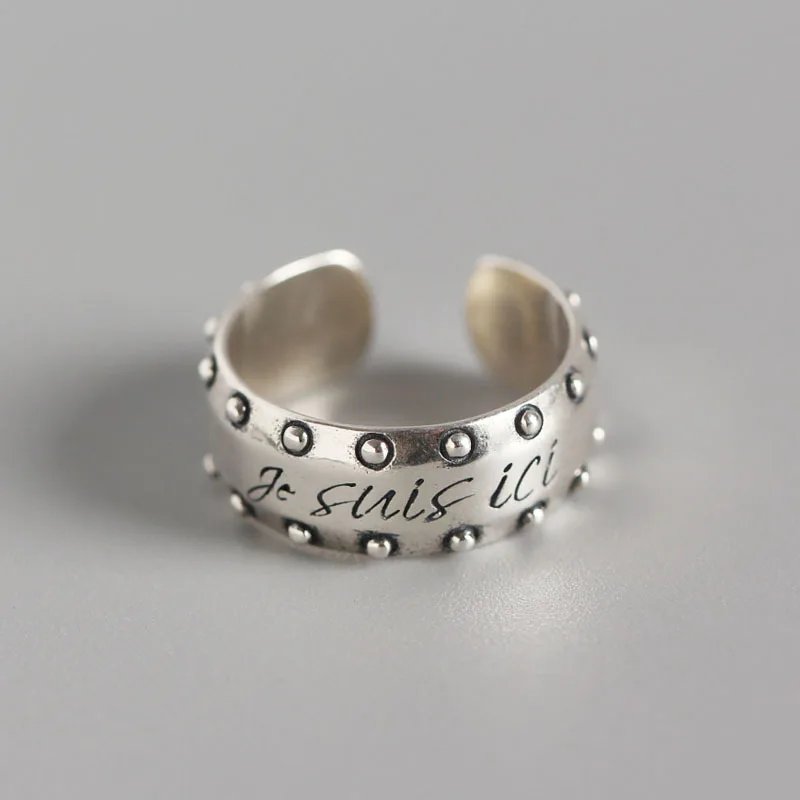 XIHA Genuine 925 Sterling Silver Ring for Women Beads Wide Adjustable Rings for Girl Hiphop Punk Party Fashion Jewelry
XIHA Genuine 925 Sterling Silver Ring for Women Beads Wide Adjustable Rings for Girl Hiphop Punk Party Fashion Jewelry
