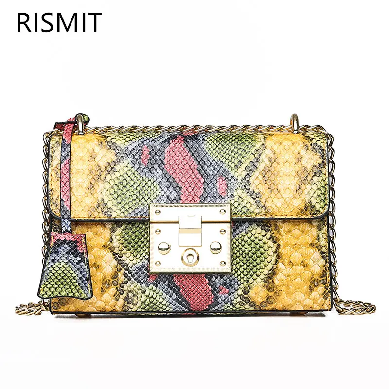 RISMIT Retro Serpentine Chain Bag printed Small handbags Women PU Leather Shoulder Bags, Women bag Messenger SerpentineCHQ2
RISMIT Retro Serpentine Chain Bag printed Small handbags Women PU Leather Shoulder Bags, Women bag Messenger SerpentineCHQ2